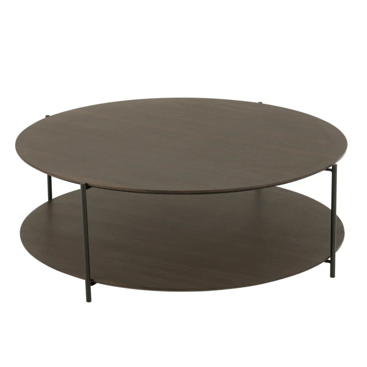 Mesa de centro de madera con estante abierto