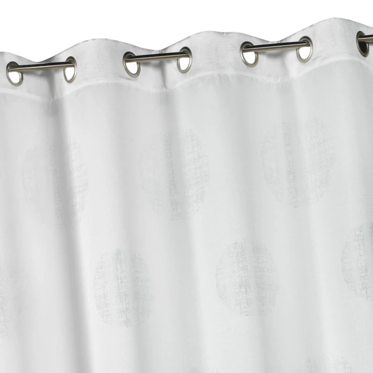 Rideau jacquard imprimé rond chiné