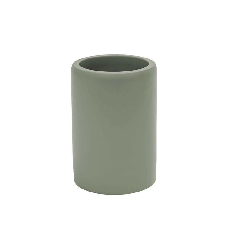 Badezimmerbecher aus Polyresin in schlichtem Design