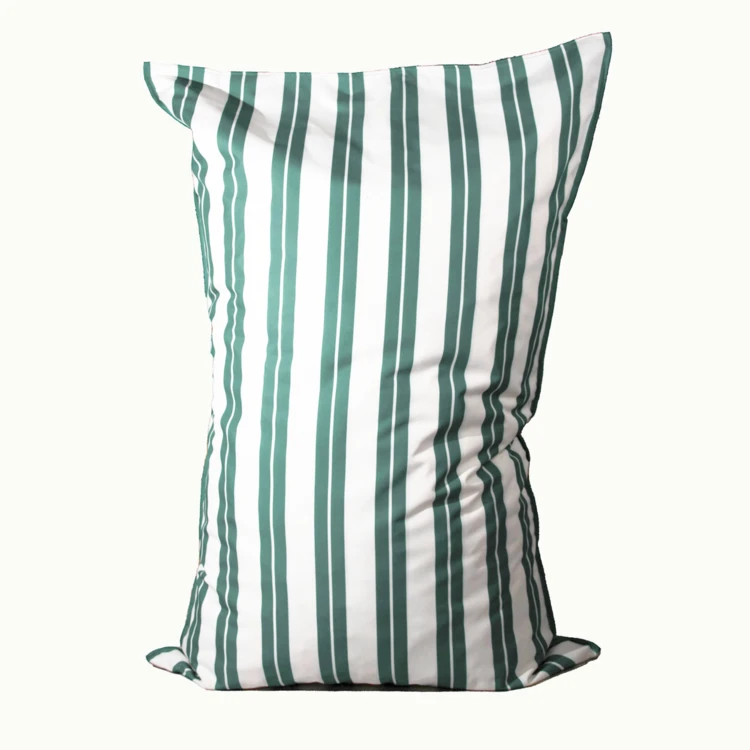 Pouf extérieur XXL à rayures