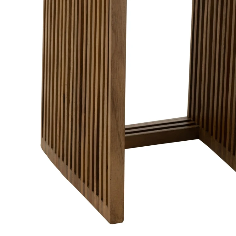 Meuble console gigogne cubique en teck lot de 2