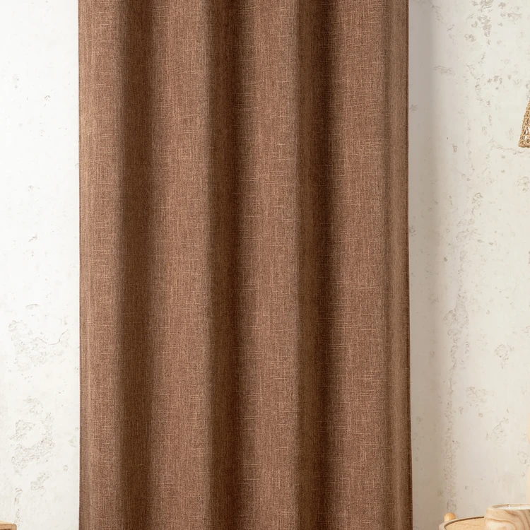 Tissu voile semi-opaque effet lin