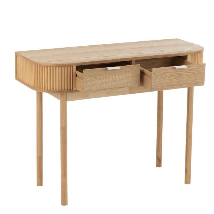 Consola de madera de pino con cajones