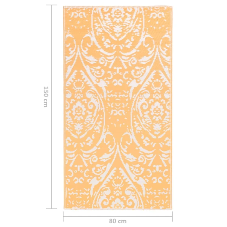 Tapis d’extérieur motif ornemental tissé