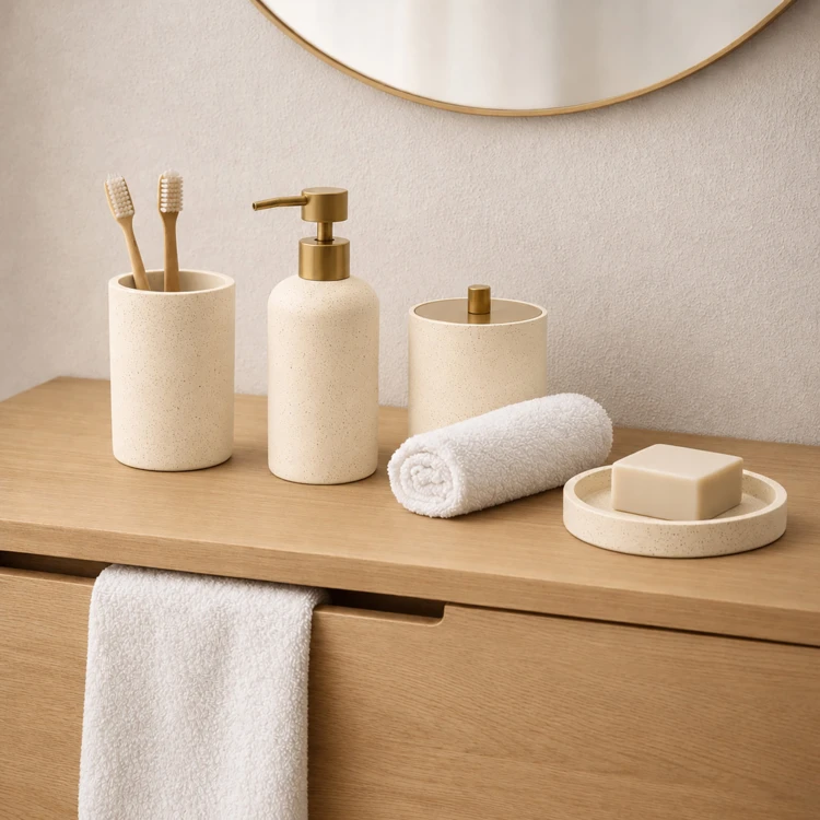 Porte-savon de salle de bain en polyrésine