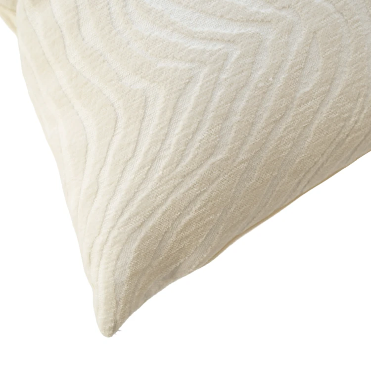 Coussin décoratif carré en velours jacquard à motif zébré