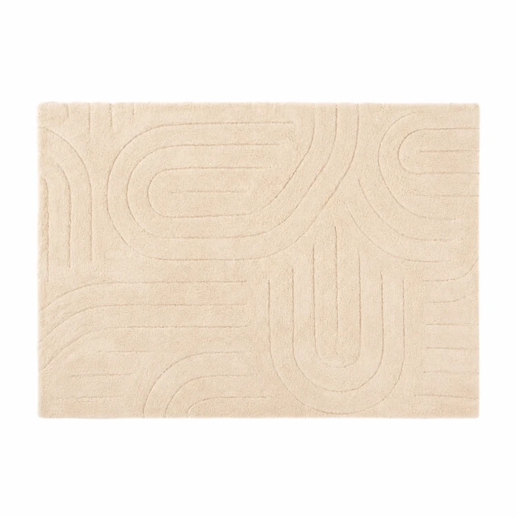 Alfombra decorativa moderna de algodón con diseño gráfico