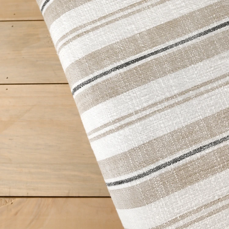 Colcha reversível em algodão flamejado com riscas grossas