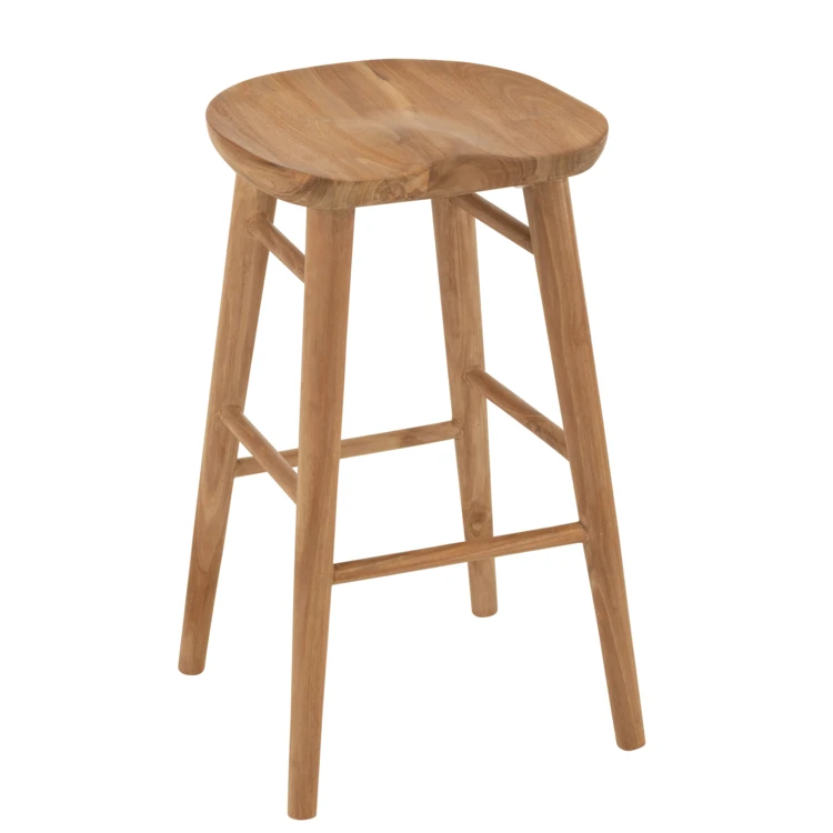 Tabouret de bar en teck design