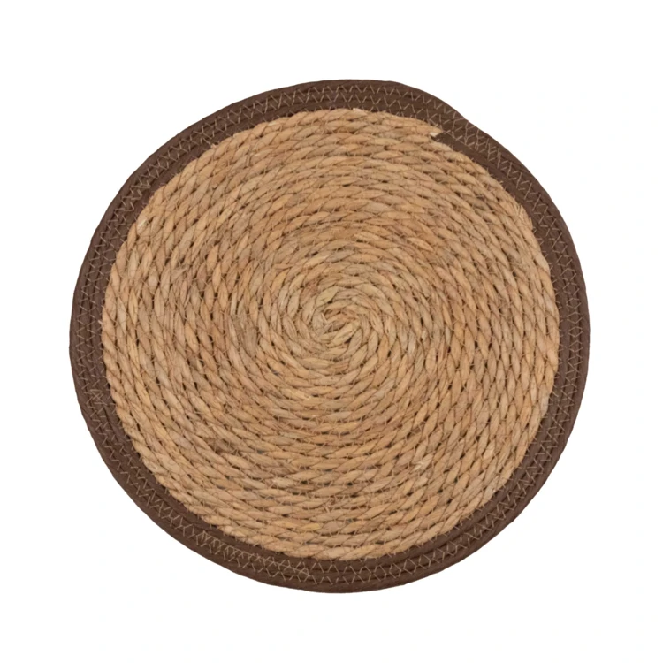 Set de table rond en jute rigide tressée