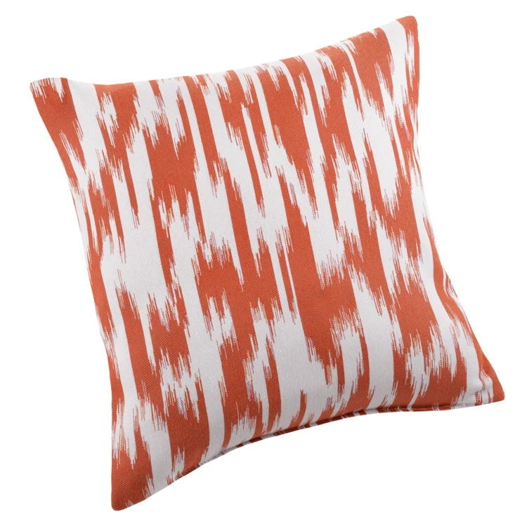 Coussin jacquard motif ikat