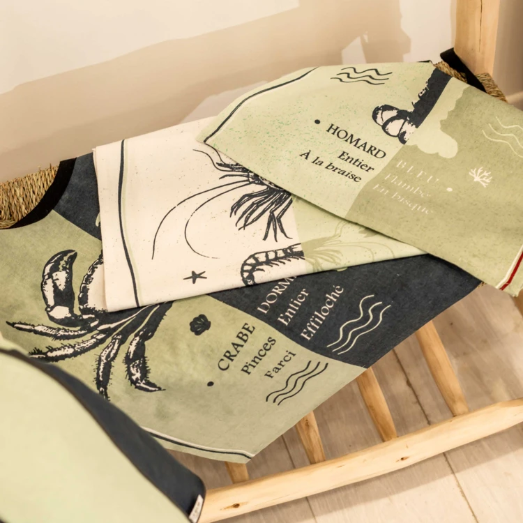 Bavoir en coton homard