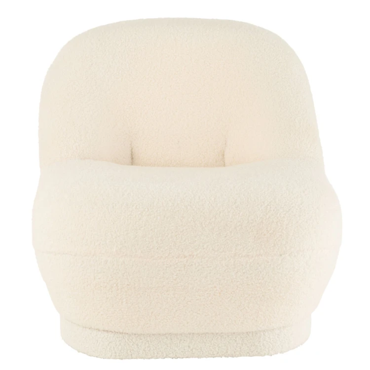 Fauteuil moelleux velours effet bouclette