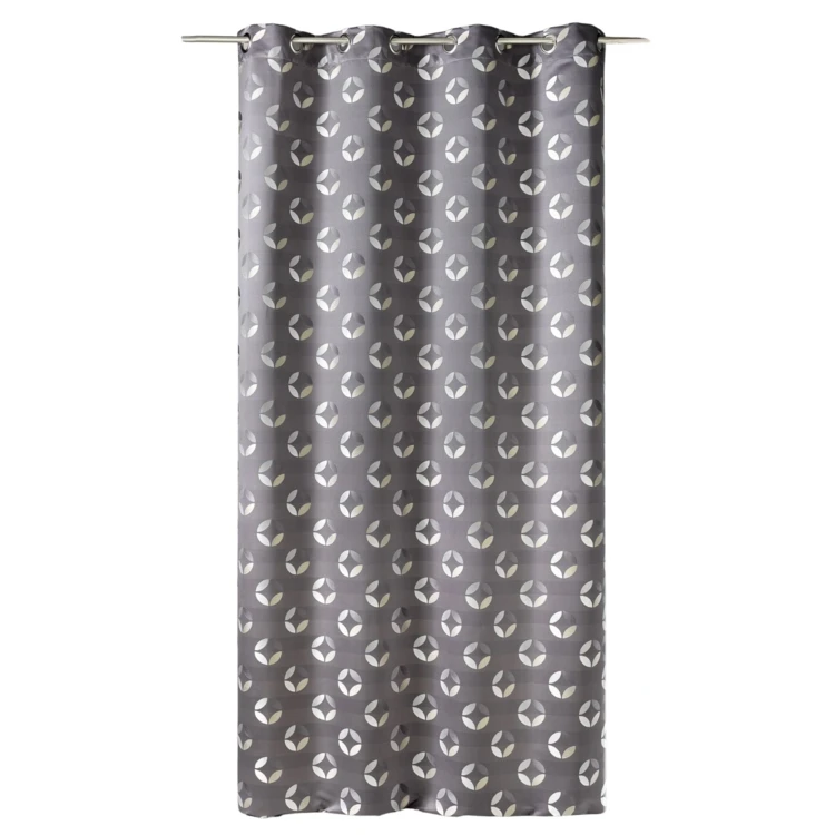 Rideau en jacquard à imprimés "rosace"