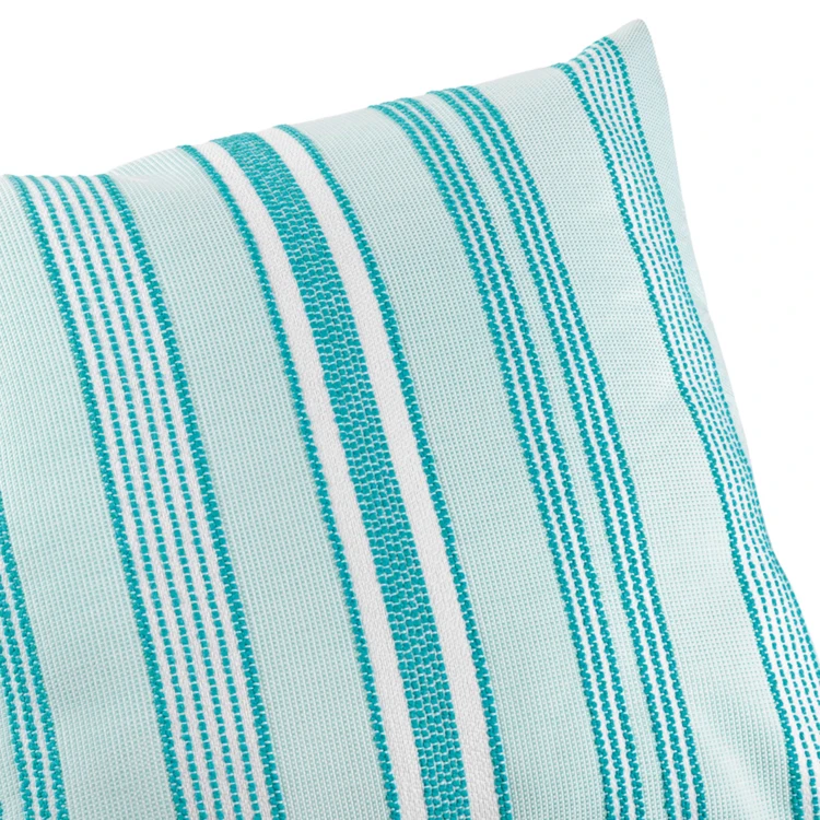 Coussin outdoor rayé déperlant