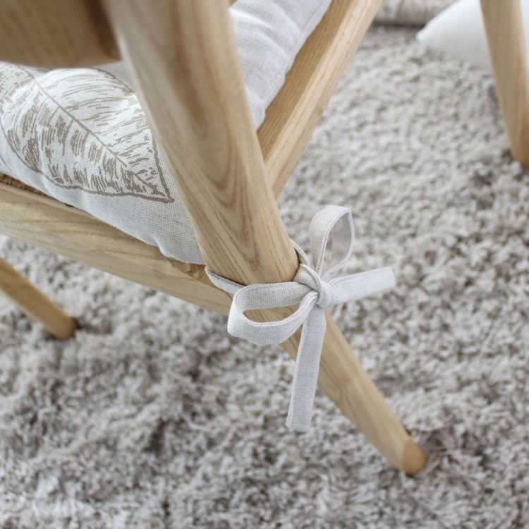 Galette de chaise piquée motif nature