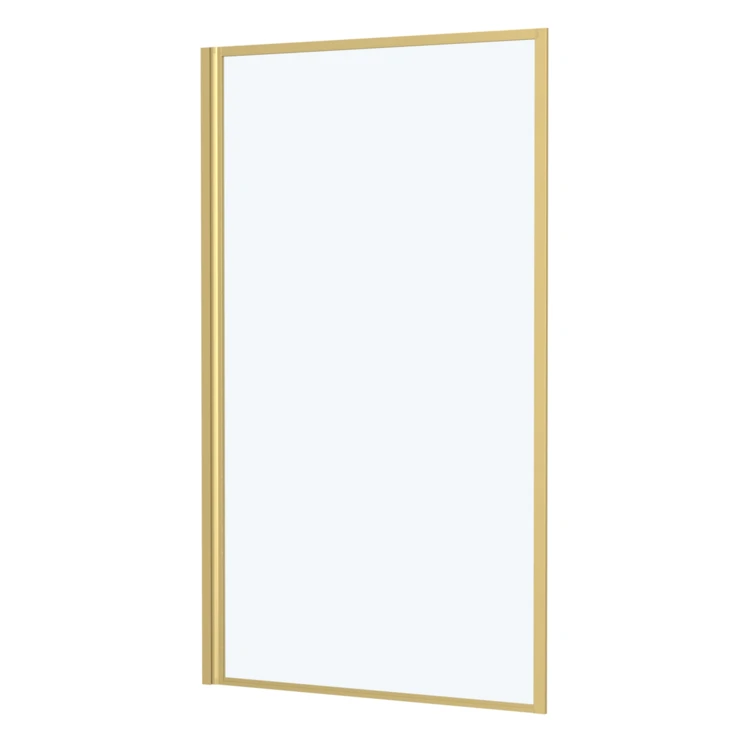 Pare-baignoire rabattable en verre trempé encadrement aluminium