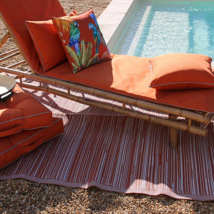 Coussin extérieur motif perroquets