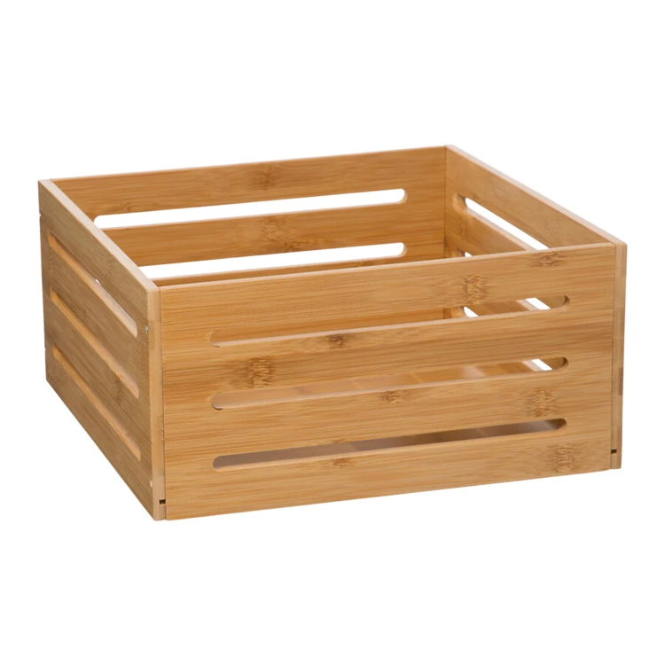 Panier de rangement en bambou naturel