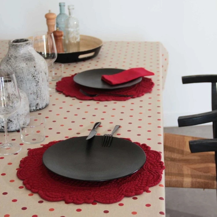 Set de table rond lavable