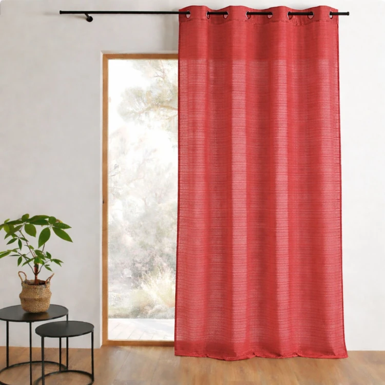 Voilage fantaisie à fines rayures