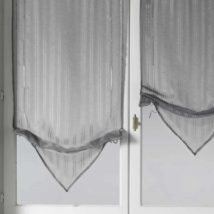 Store Voilage Fantaisie en Etamine à Pointes