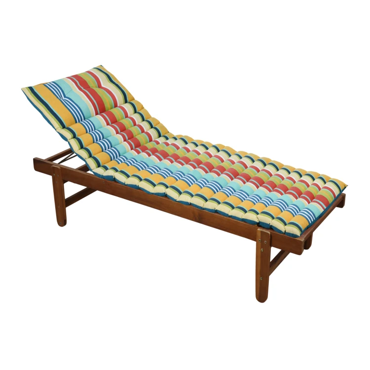 Matelas bain de soleil polycoton matelassé rayures