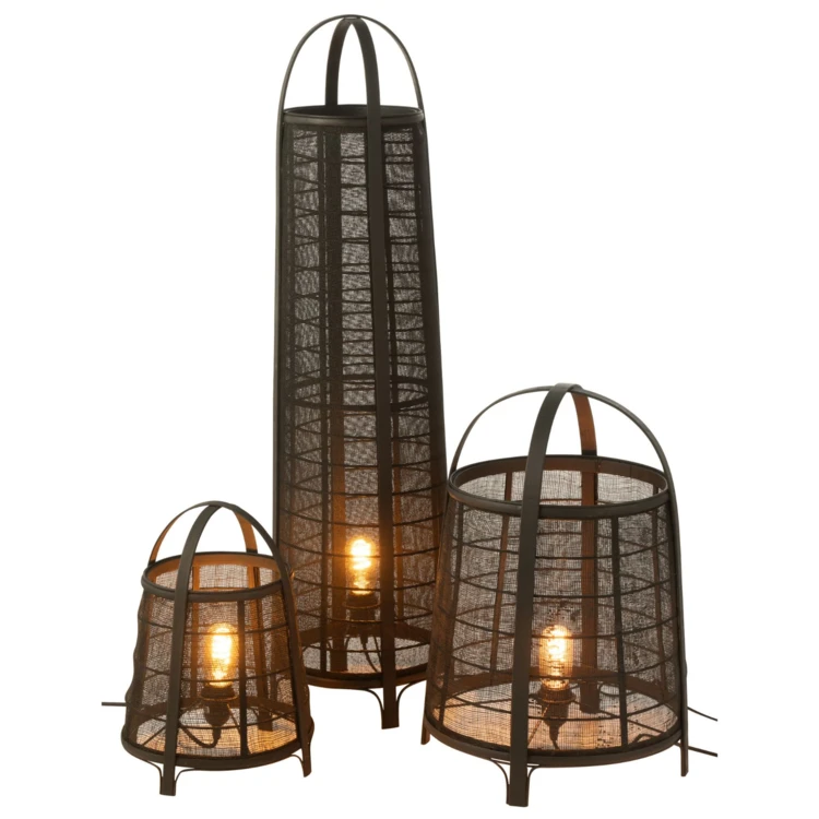 Lampe sur pied en lin style japonais