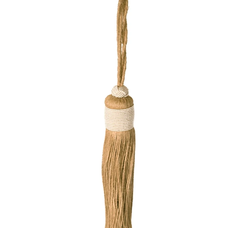 Fermacravatta con nappina naturale