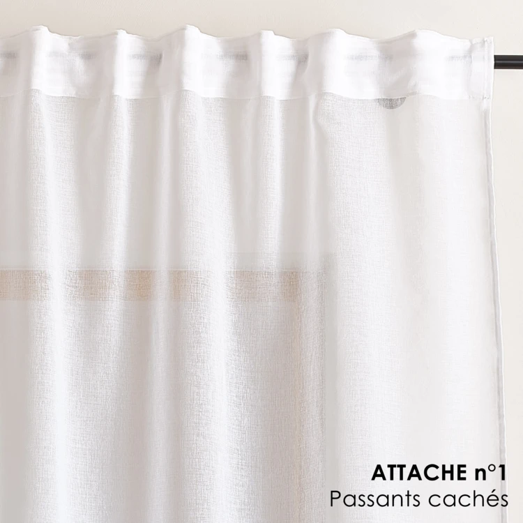 Voilage accroche 3-en-1 bicolore LUZ