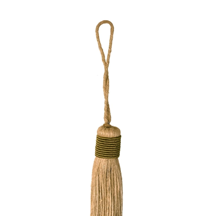 Fermacravatta con nappina naturale