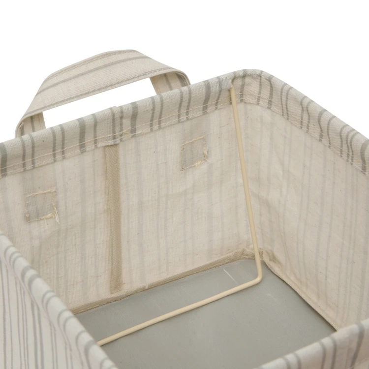 Panier de rangement en polyester avec cadre acier
