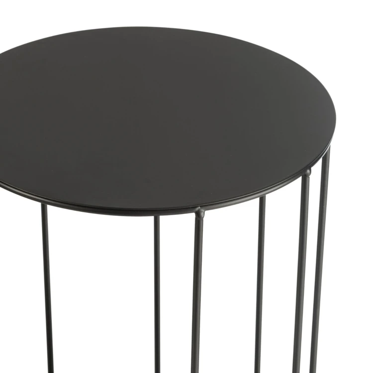Porte plante en métal lot de 3 petites tables d'appoint à double étagère