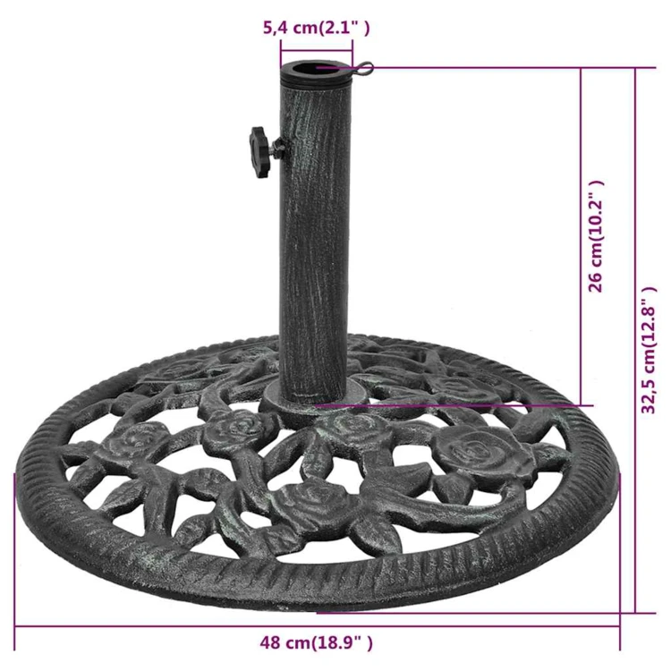 Socle de parasol en fonte