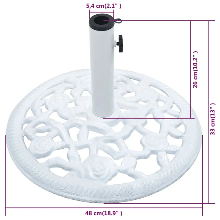 Socle de parasol en fonte