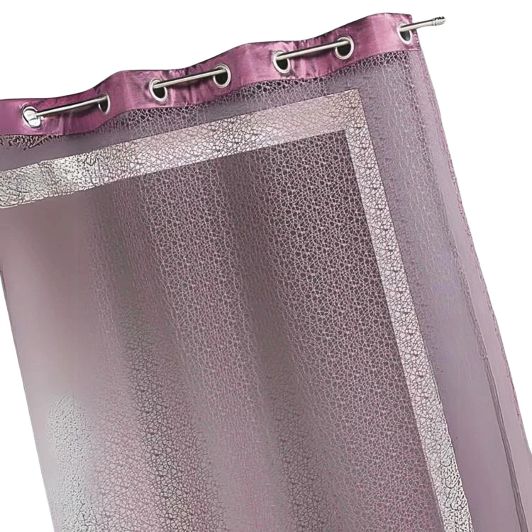 Voilage filet avec parement taffetas