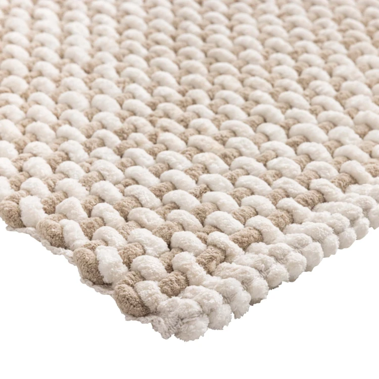 Tapis de bain en polycoton chenille ultra-absorbant