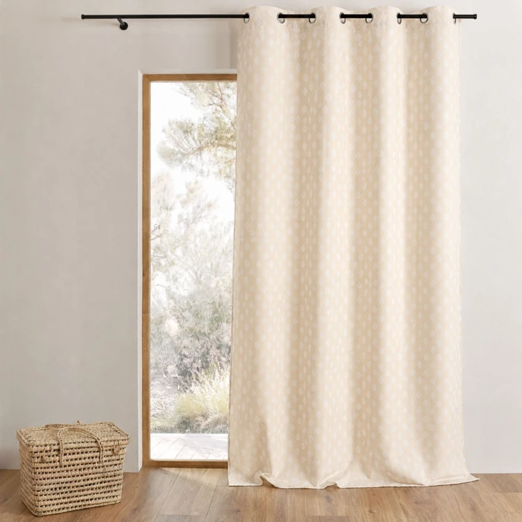 Cortina de jacquard con motivos redondeados, peso