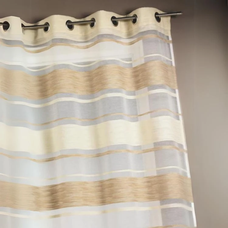 Visillo en jacquard rayas horizontales