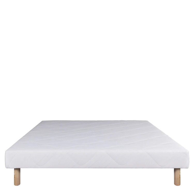 Set Matratze Memoryschaum 26 cm und weißer Lattenrost