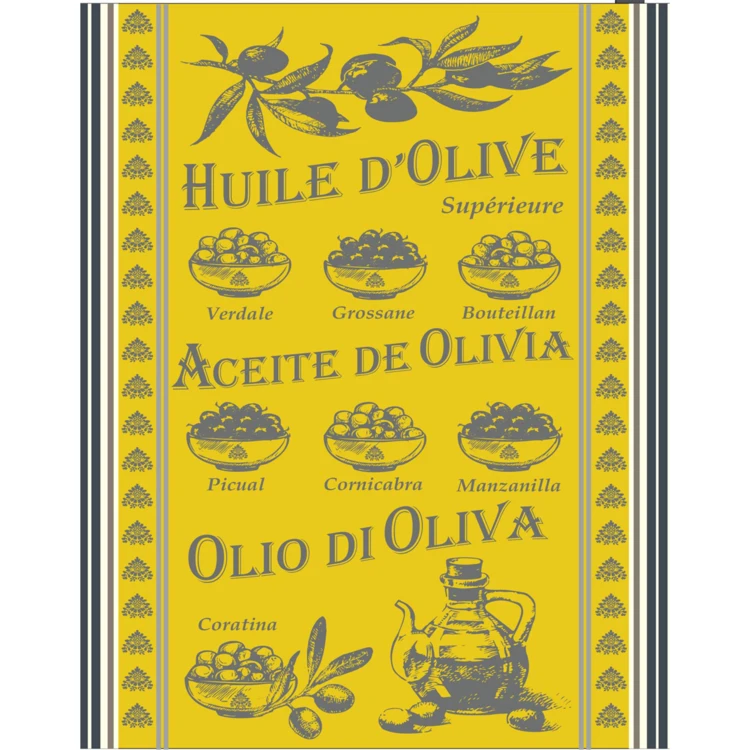 Paño de cocina de algodón con aceite de oliva