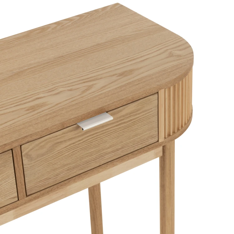 Consola de madera de pino con cajones