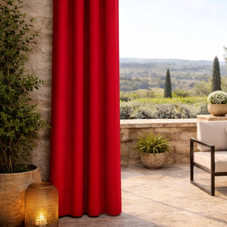 Rideau extérieur coloré résistant aux UV