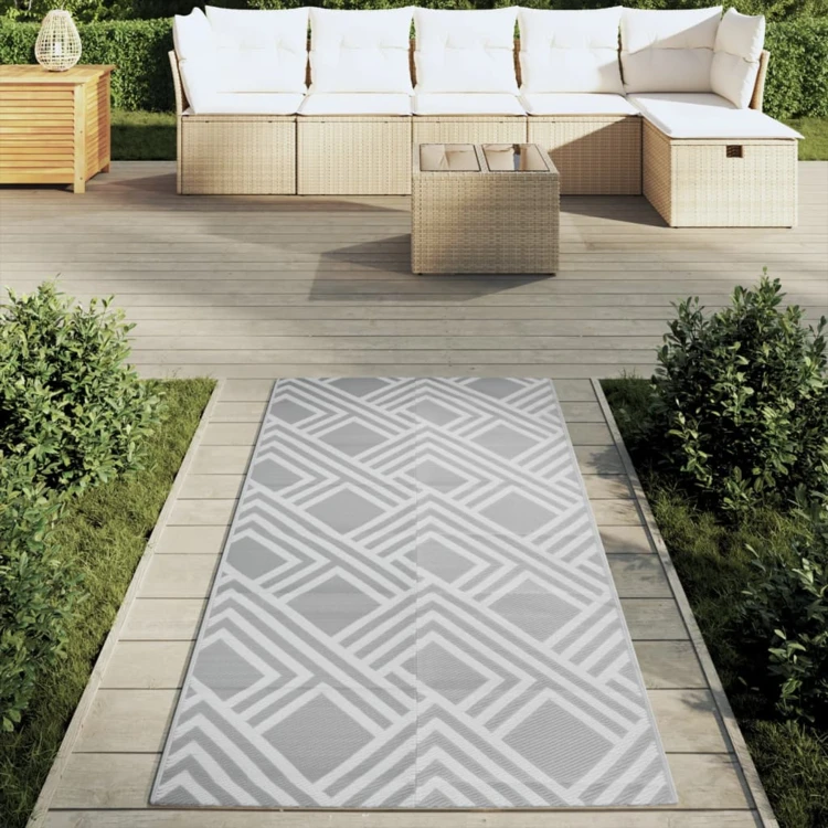 Tapis d’extérieur réversible motif graphique