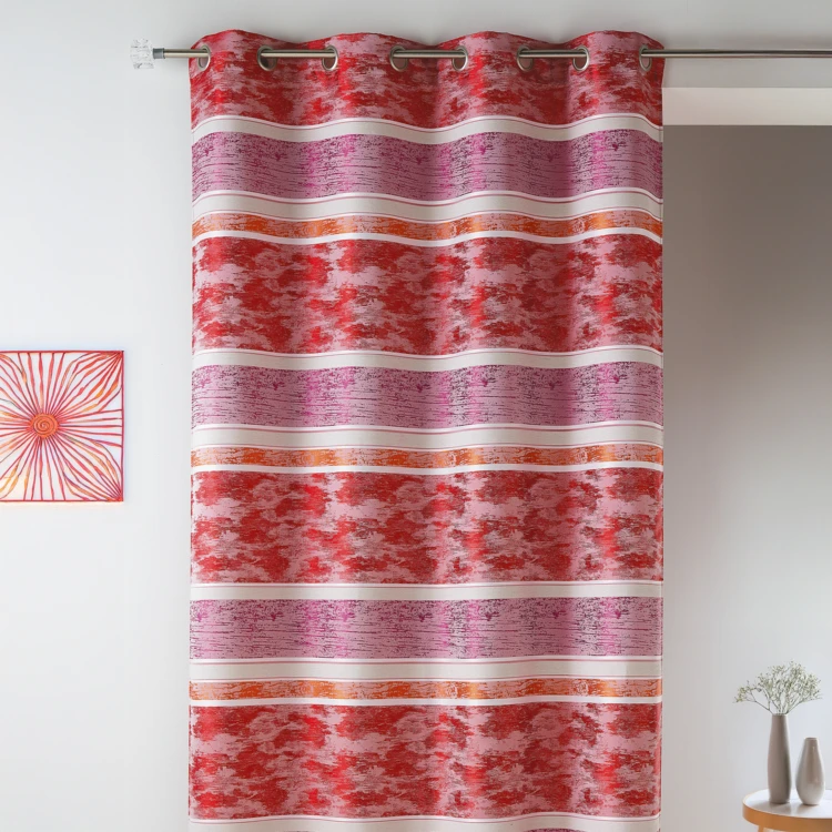 Rideaux en jacquard à rayures horizontales