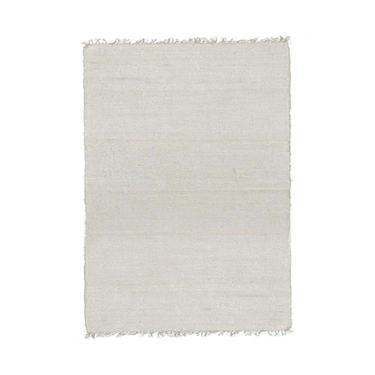 Tapis en coton tissé main avec franges