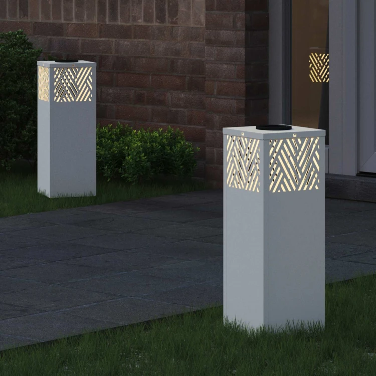 Lot de 2 lampes de chemin solaire LED extérieur