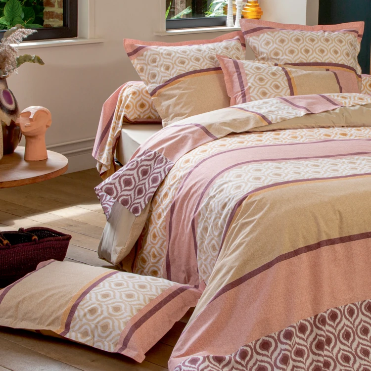 Parure de lit coton ethnique housse + taie