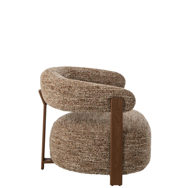 Fauteuil en textile avec rembourrage en mousse