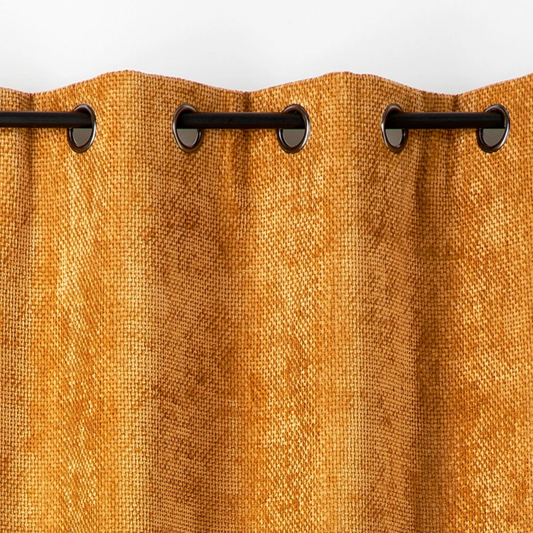 Rideau thermique et phonique effet chenille satinée